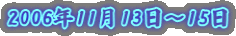 2006�N11��13���`15��